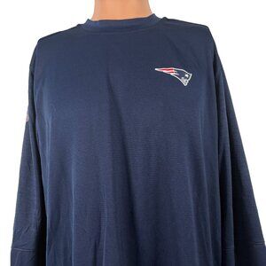 Nike New England Patriots T Shirt Mens Size L Blue Football Dri Fit Performance